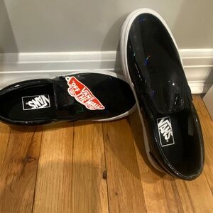 Vans Shiny Black Brand New Slip-on Classic
